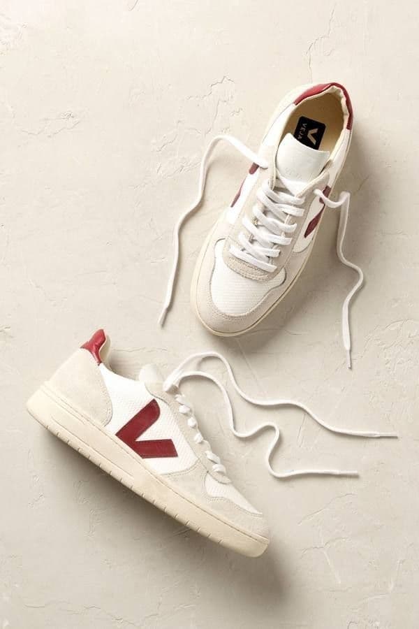 Veja V-90 Sneakers at Free People in Red 4
